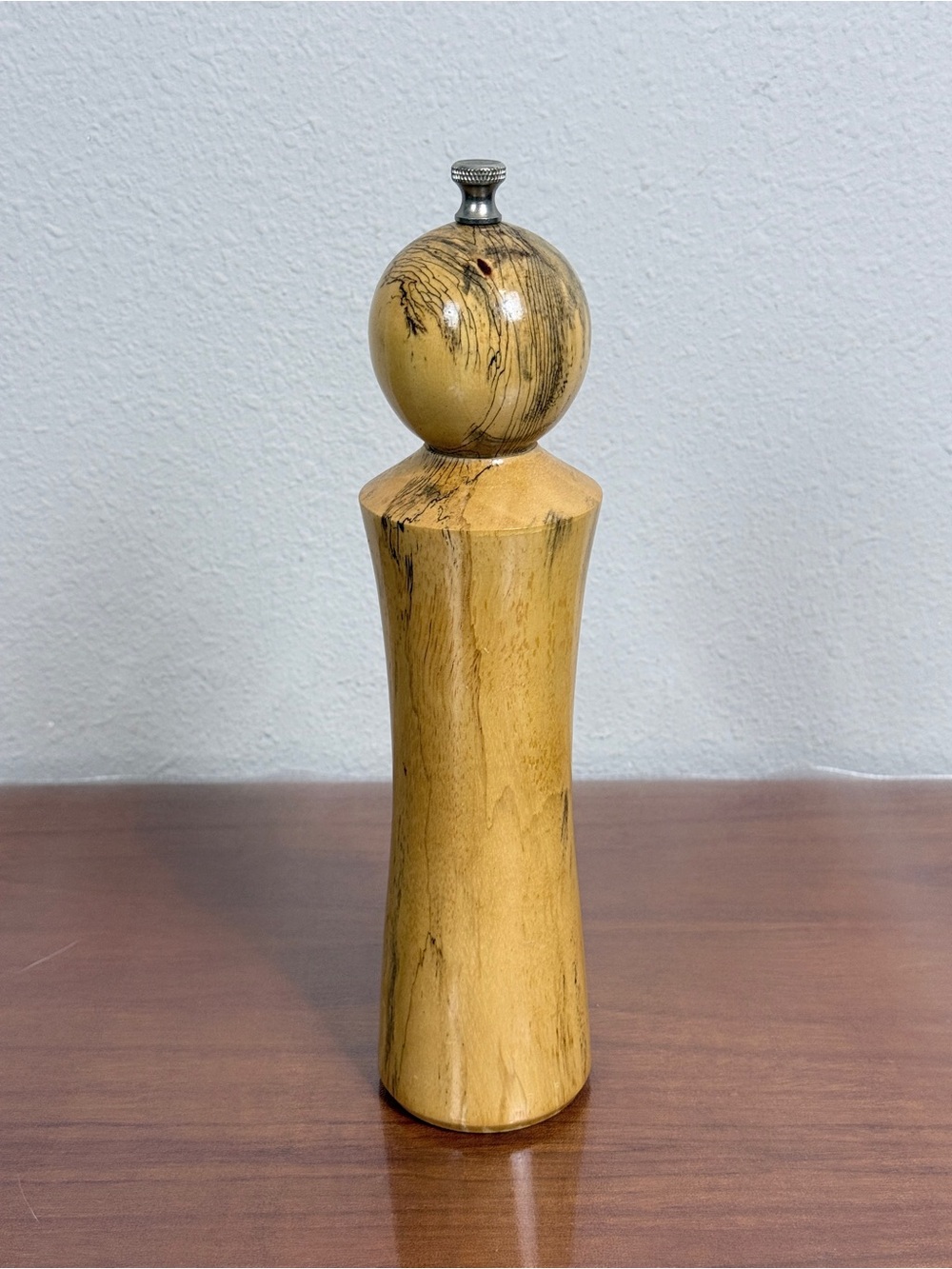 Hand-turned Handmade Spalted Tamarind Wood Pepper Mill 11”